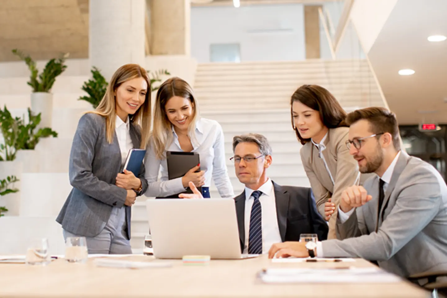 Human resources people discussing in a meeting