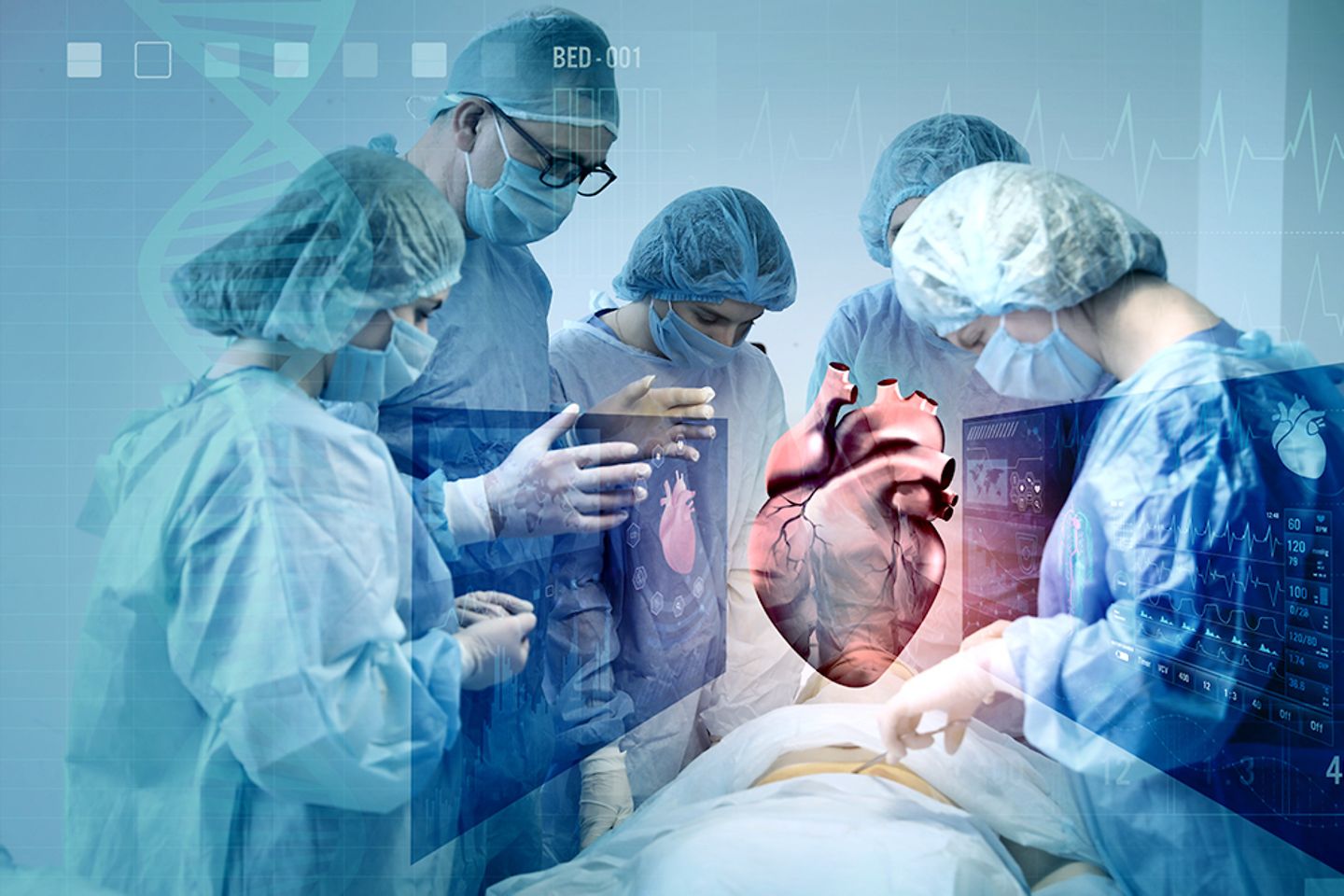 A doctor accesses electronic medical records through a cloud-based network