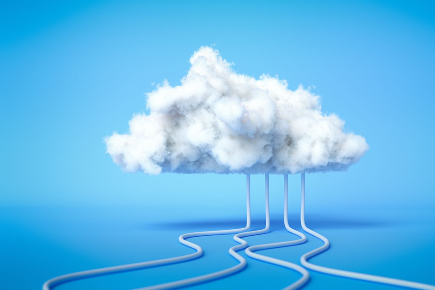 3D-Rendering Cloud-Computing-Dienst, Cloud-Datenspeichertechnologie Hosting-Konzept