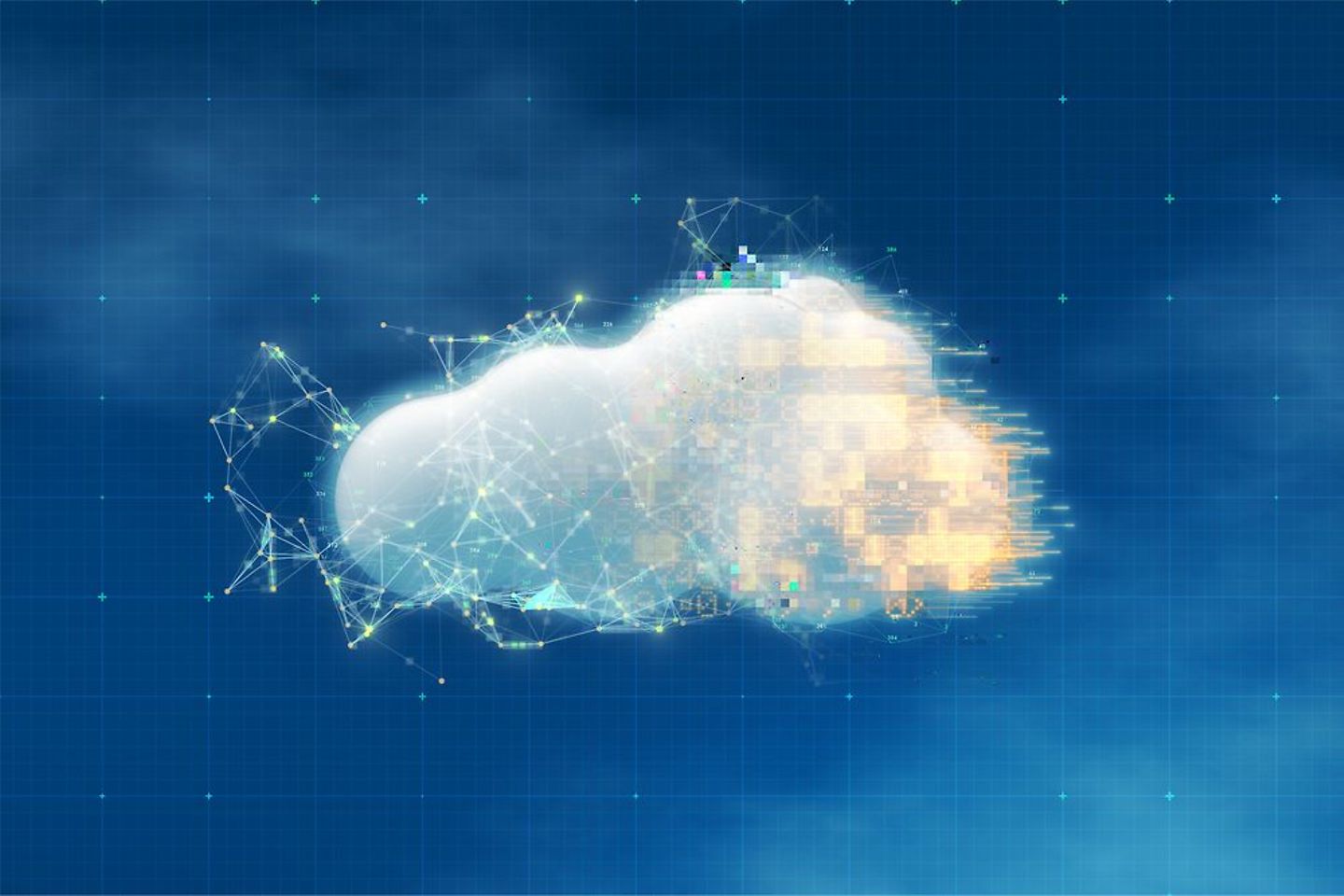 Nube sobre fondo azul