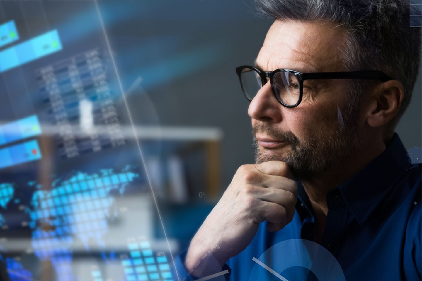 Dashboard mit finanziellen KPI-Daten