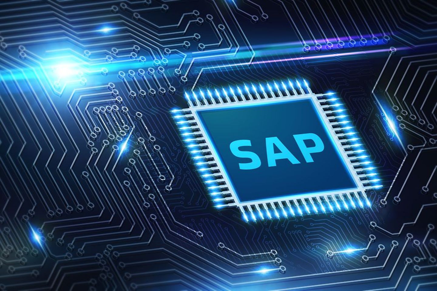 Chip de computadora con la palabra SAP