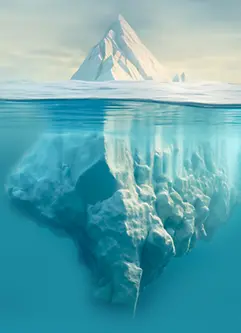 Illustration eines Eisbergs - Die Macht des Unterbewusstsein