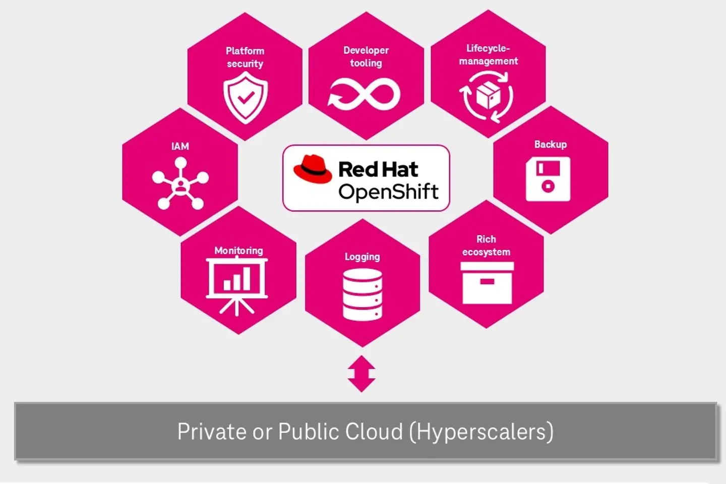 Infografik Managed Container Stack Services