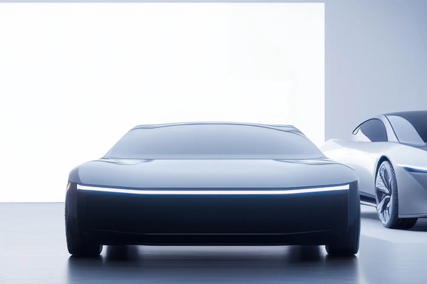 Door AI gegenereerde afbeelding - Futuristische auto's bij een autodealer