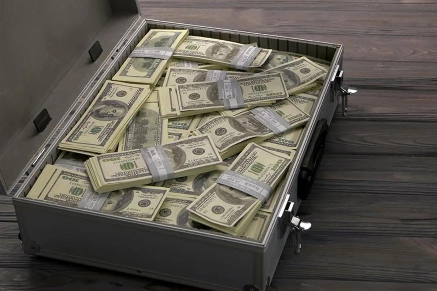 Maletín lleno de dinero