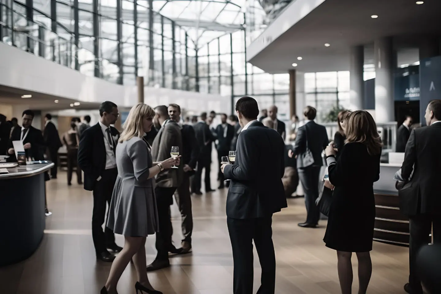 Becker’s CEO + CFO Roundtable 2025 group of business people talking at networking event