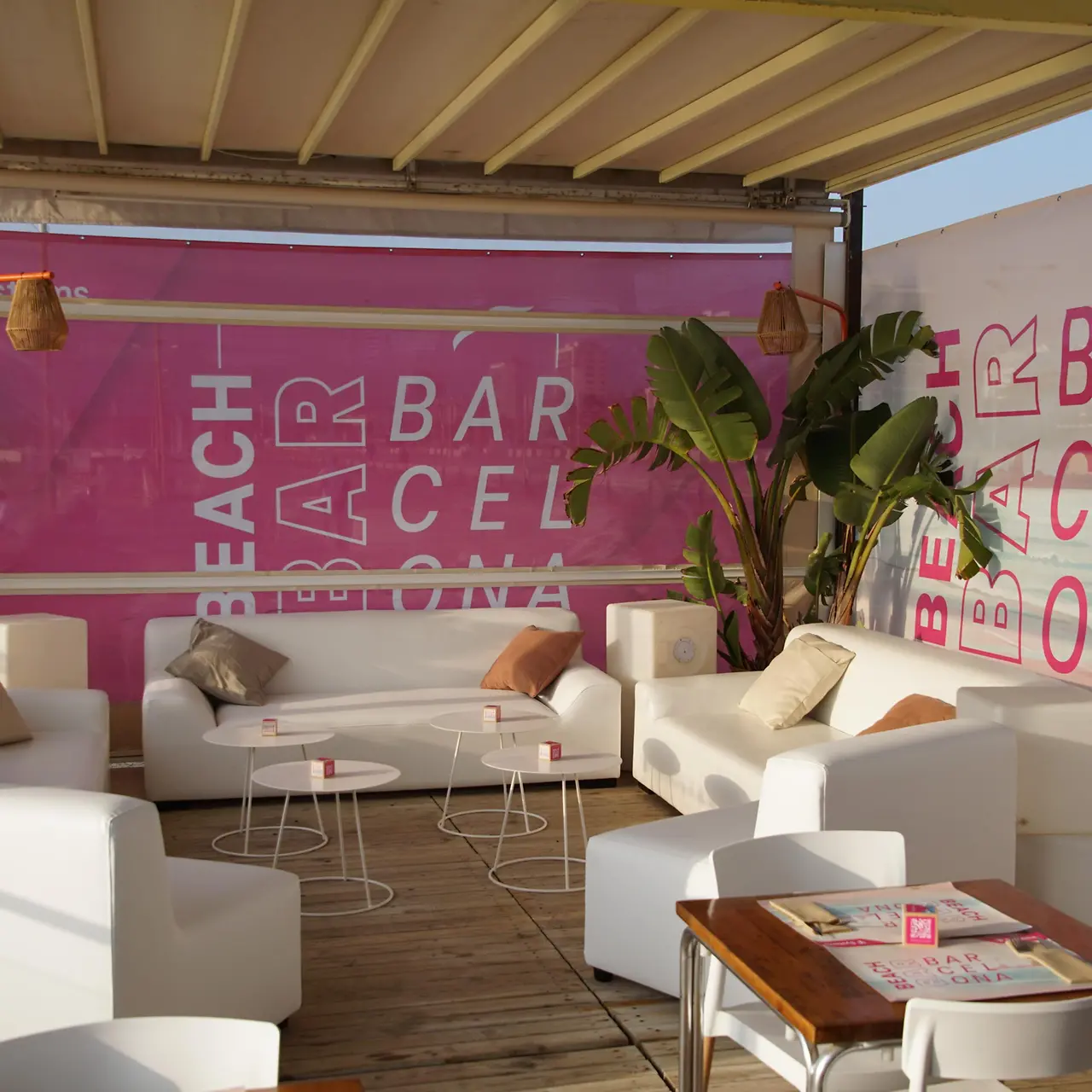 Photo of T-Systems bar booth at Beach Bar Barcelona event