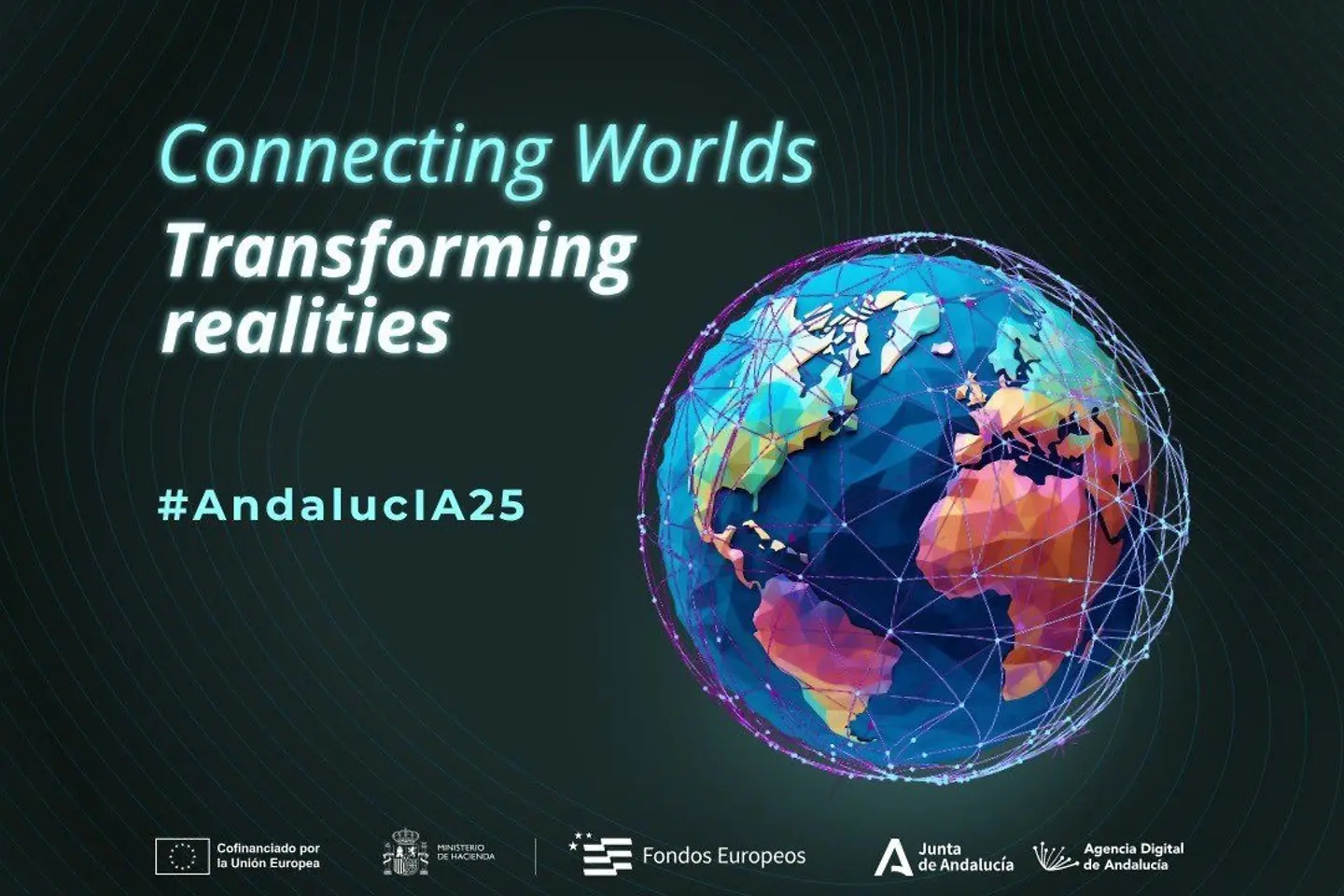 Cara humana abstracta en 3D con partículas hexadecimales en descomposición.