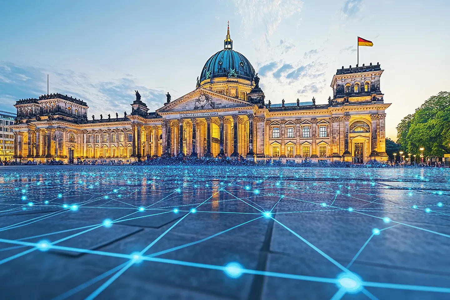 Foto del Reichstag en Berlín (Alemania)