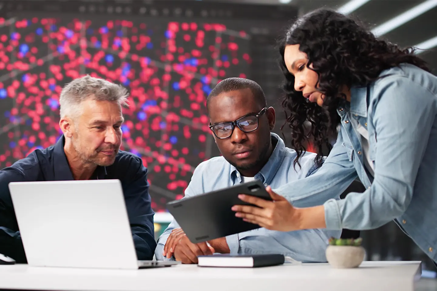 Diverse Cyber Security Team Monitoring Data