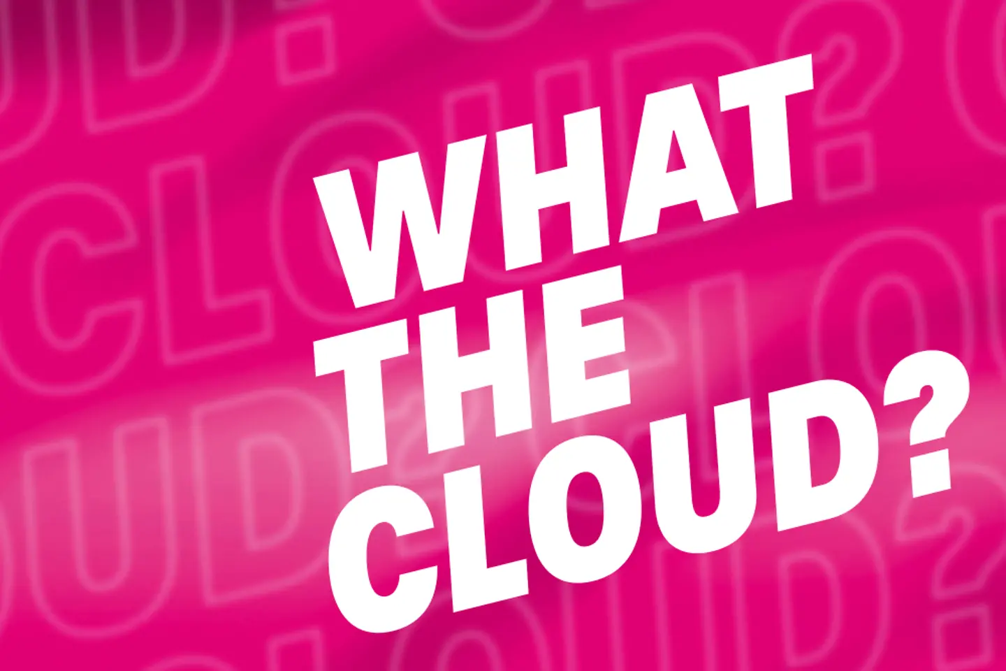 Magenta Wolke auf blauem digitalen Hintergrund.