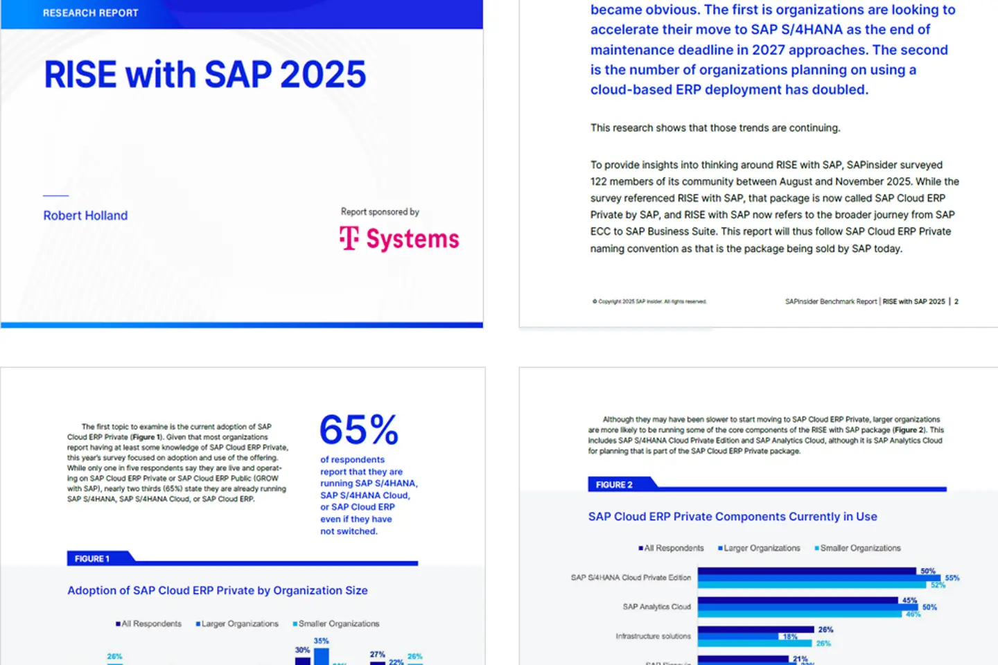 Cover and the next page as a screenshot showing the white paper: Rise with SAP 2025