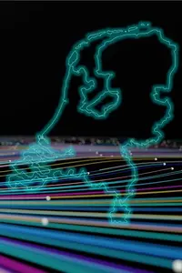 Telekom-logo, uitzicht op het Innovation Center in München