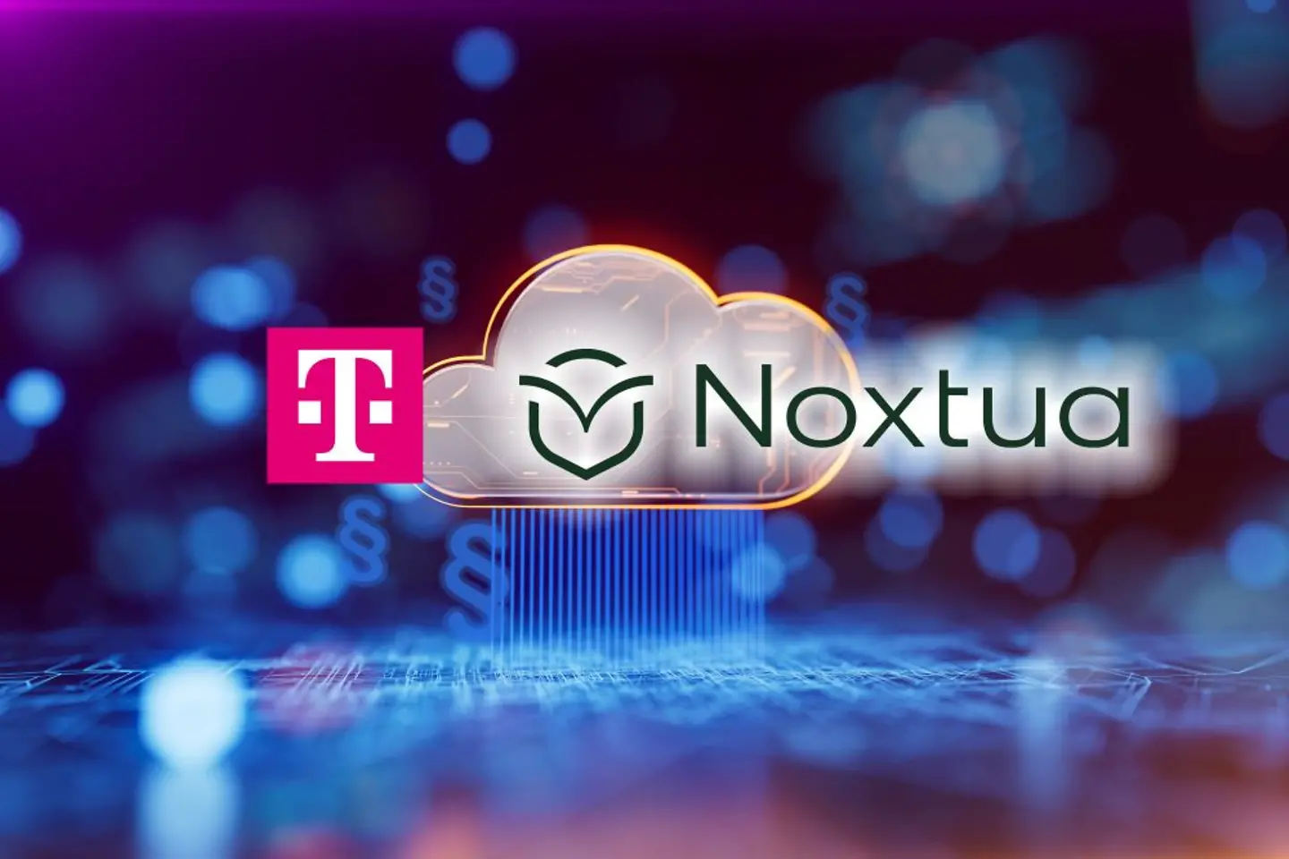 Telekom logo, Noxtua logo on cloud