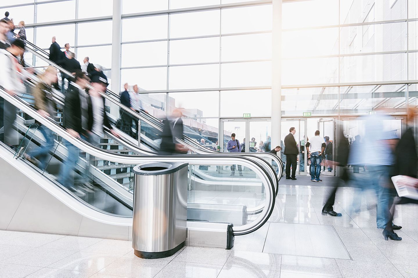 Escalator at an airport