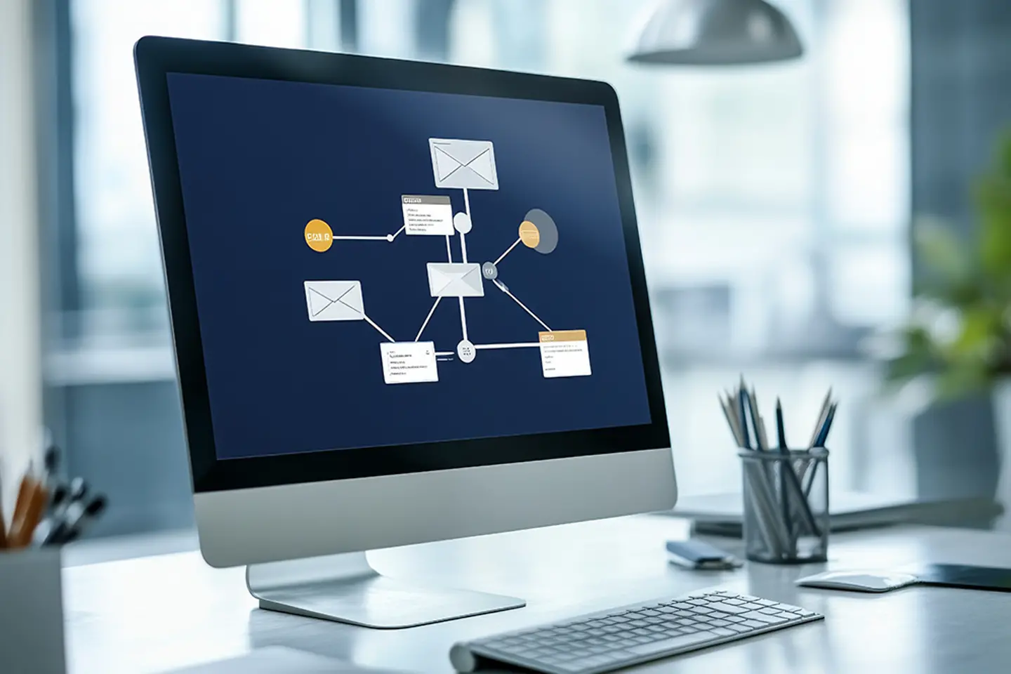 AI-generated image - Image of a monitor and keyboard