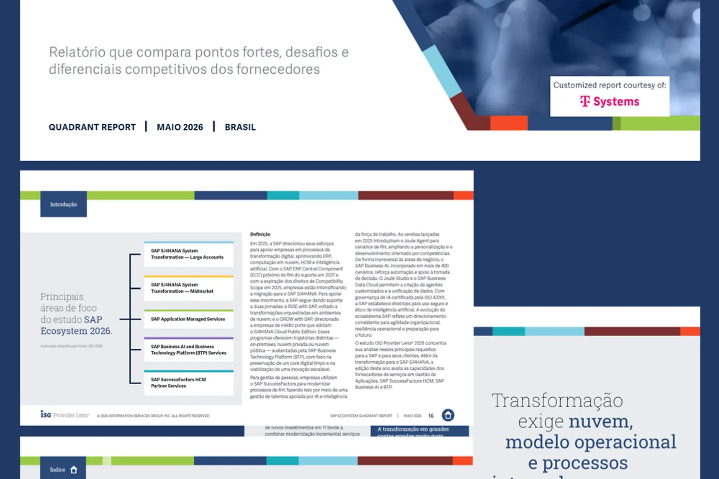 Página de rosto e três páginas subsequentes do white paper como captura de tela: SAP Ecosystem