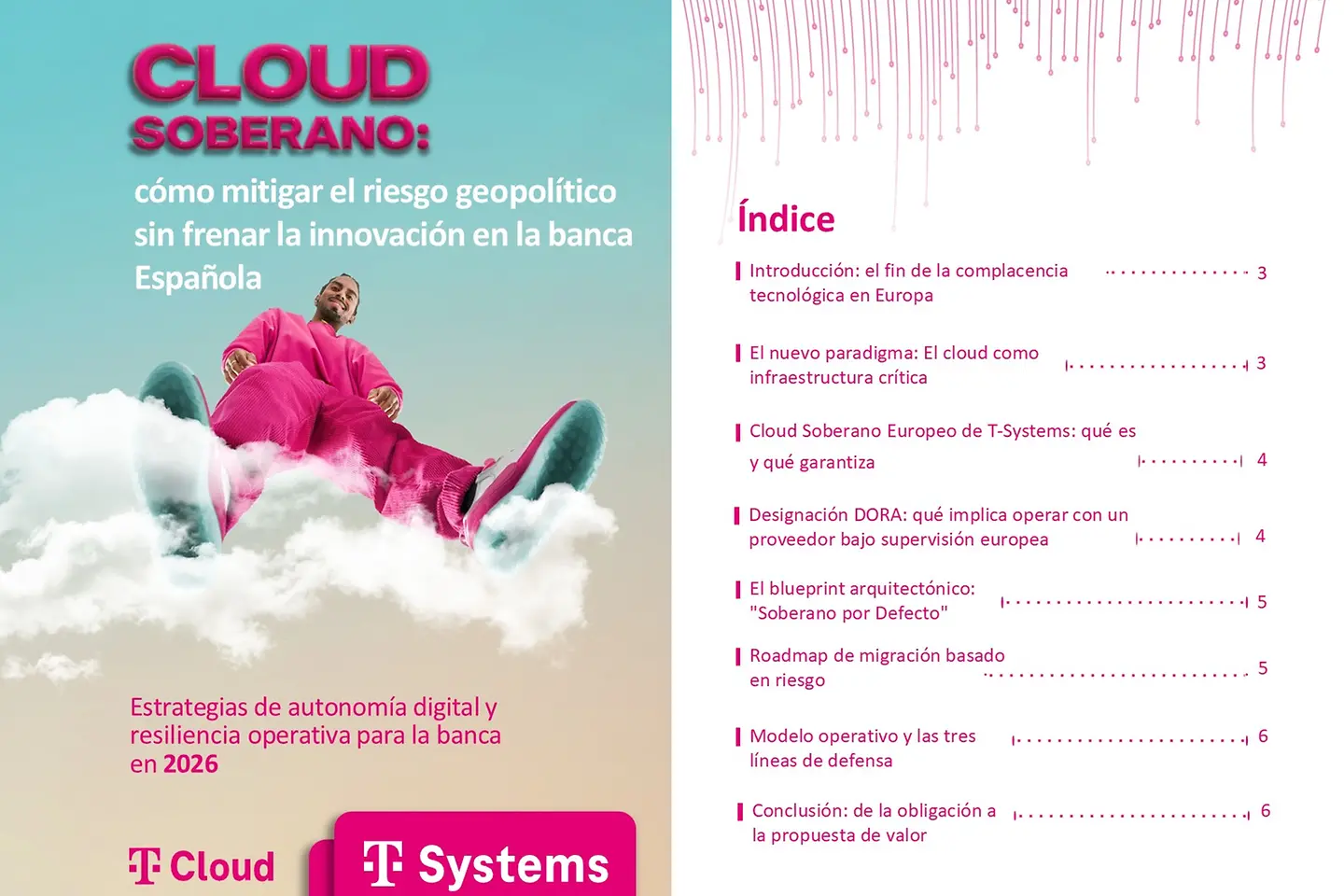 Captura de pantalla de la portada y las tres páginas siguientes del informe técnico: