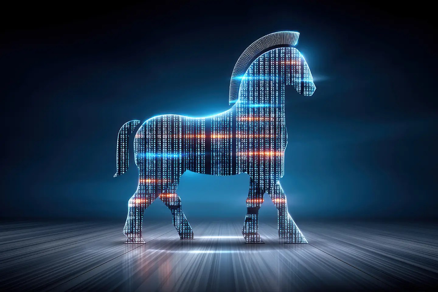 Phishing, Cybersicherheit, Trojaner, digitaler Code, Datenleck, Netzwerkbedrohung, Malware, Täuschung
