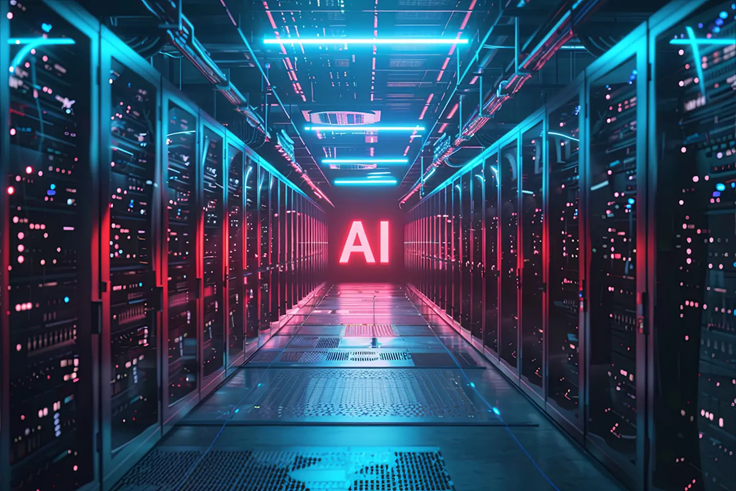 Imagem gerada por IA - Um data center para treinamento em IA