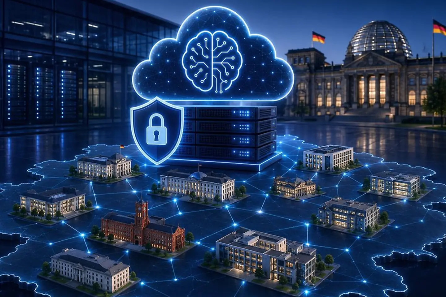 KI-generiertes Bild - Souveräne KI-Infrastruktur für die digitale Verwaltung in Deutschland