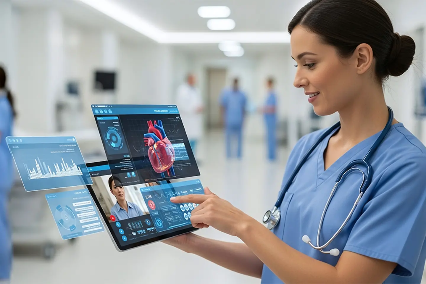 KI-generiertes Bild - Eine visuelle Darstellung der zusätzlichen Behandlungskapazitäten moderner Gesundheitssysteme.