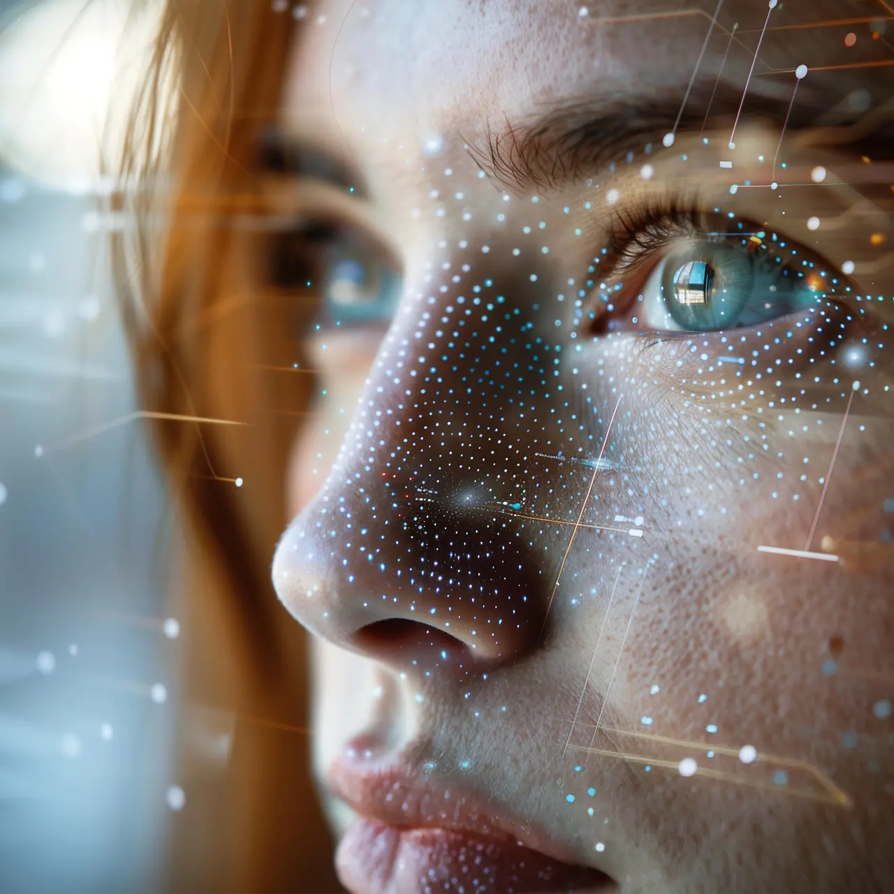 Person vor mehreren Bildschirmen mit komplexen Datenvisualisierungen in einer modernen digitalen Arbeitsumgebung.