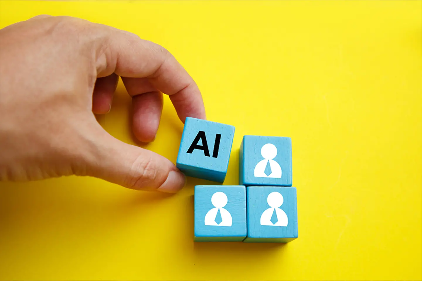 AI-generated image - Building blocks representing HR decisions