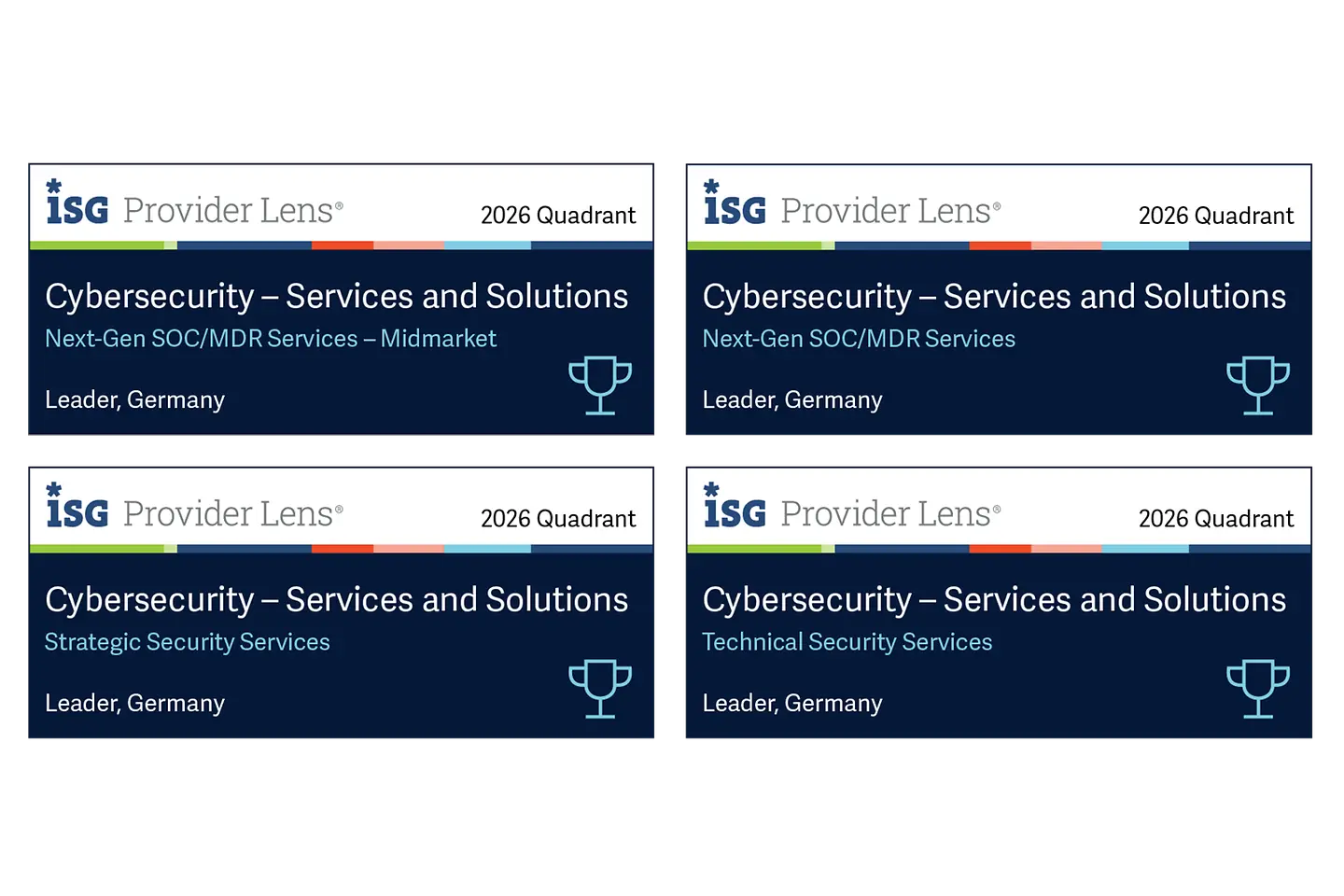 Badges: ISG Provider Lens, Cybersecurity Services and Solutions, 2026, Germany