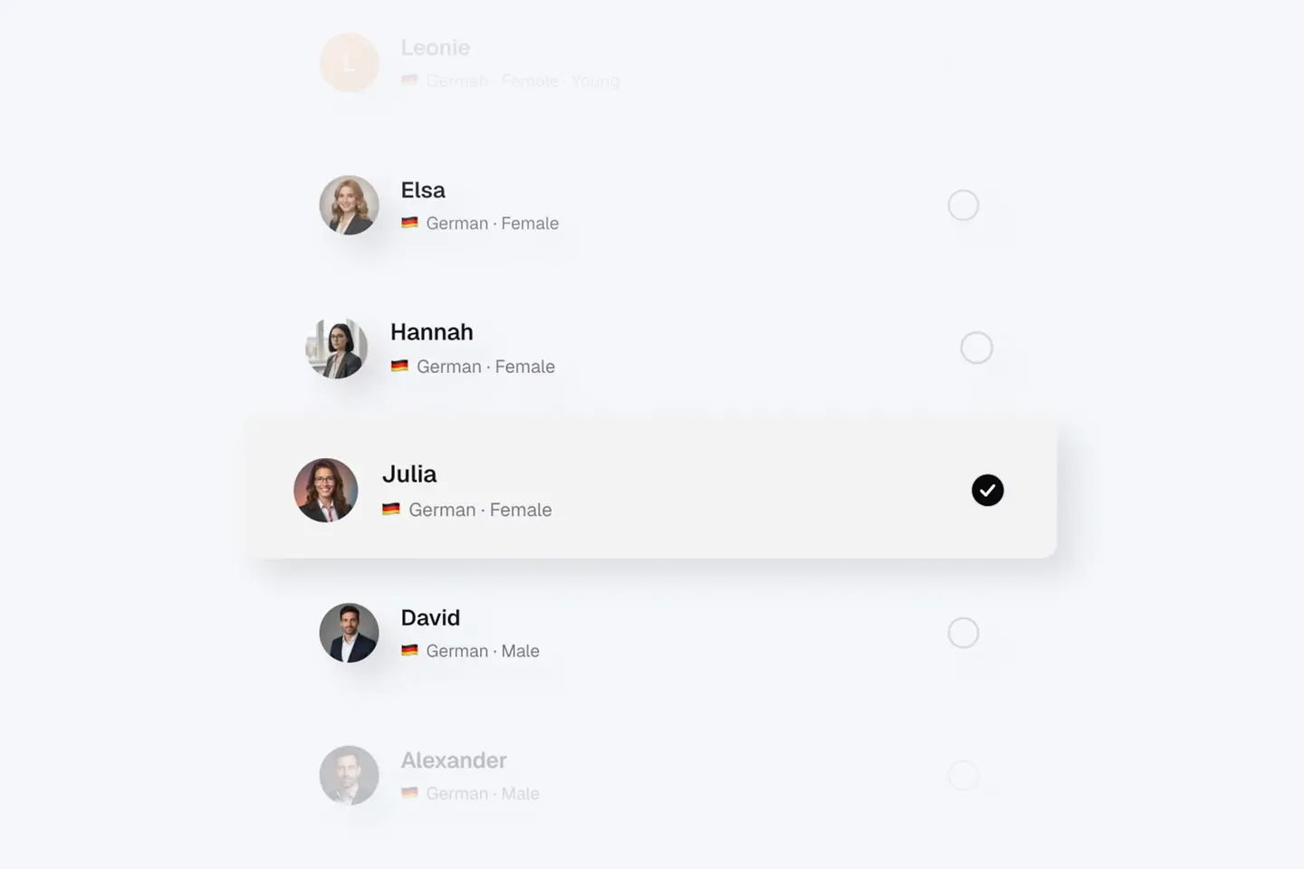 Screenshot about languages