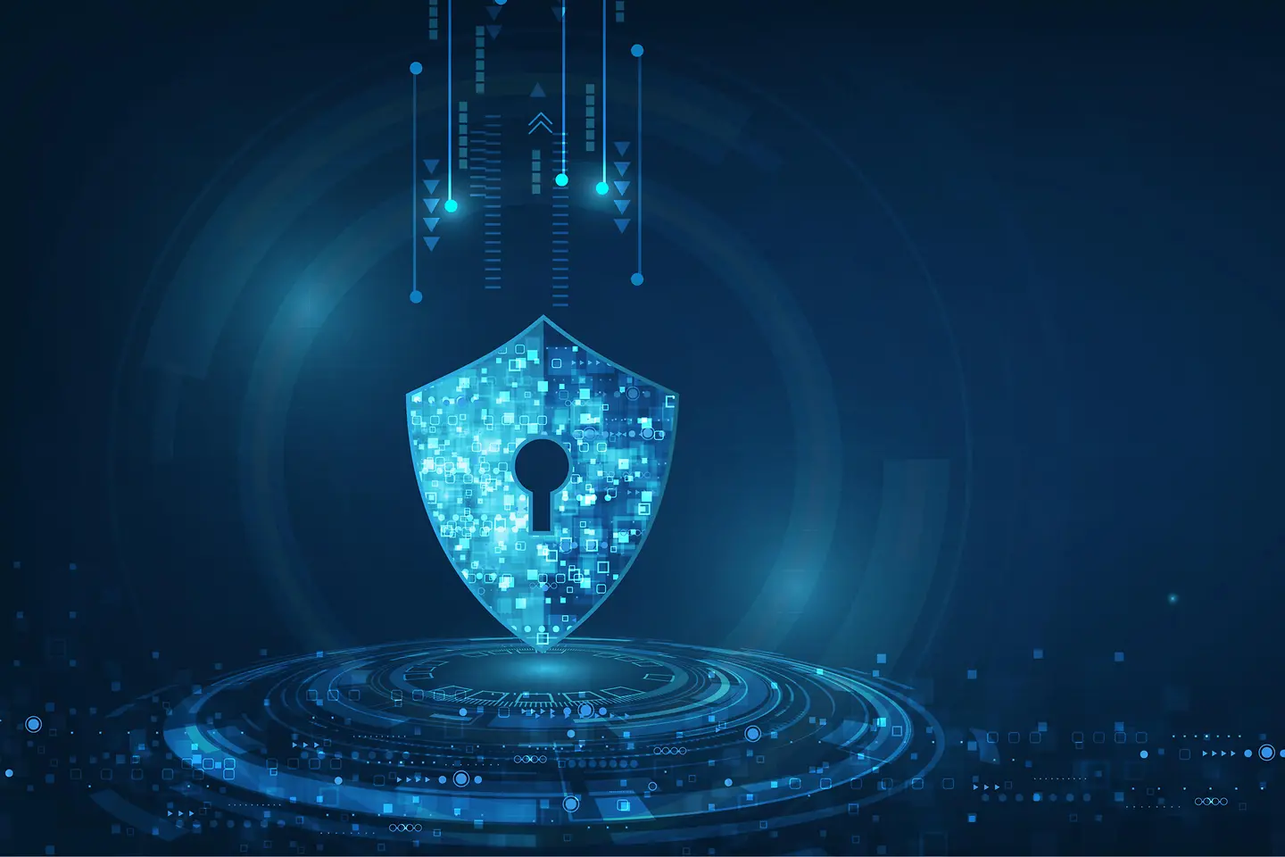 KI-generiertes Bild - Abstract security digital technology background