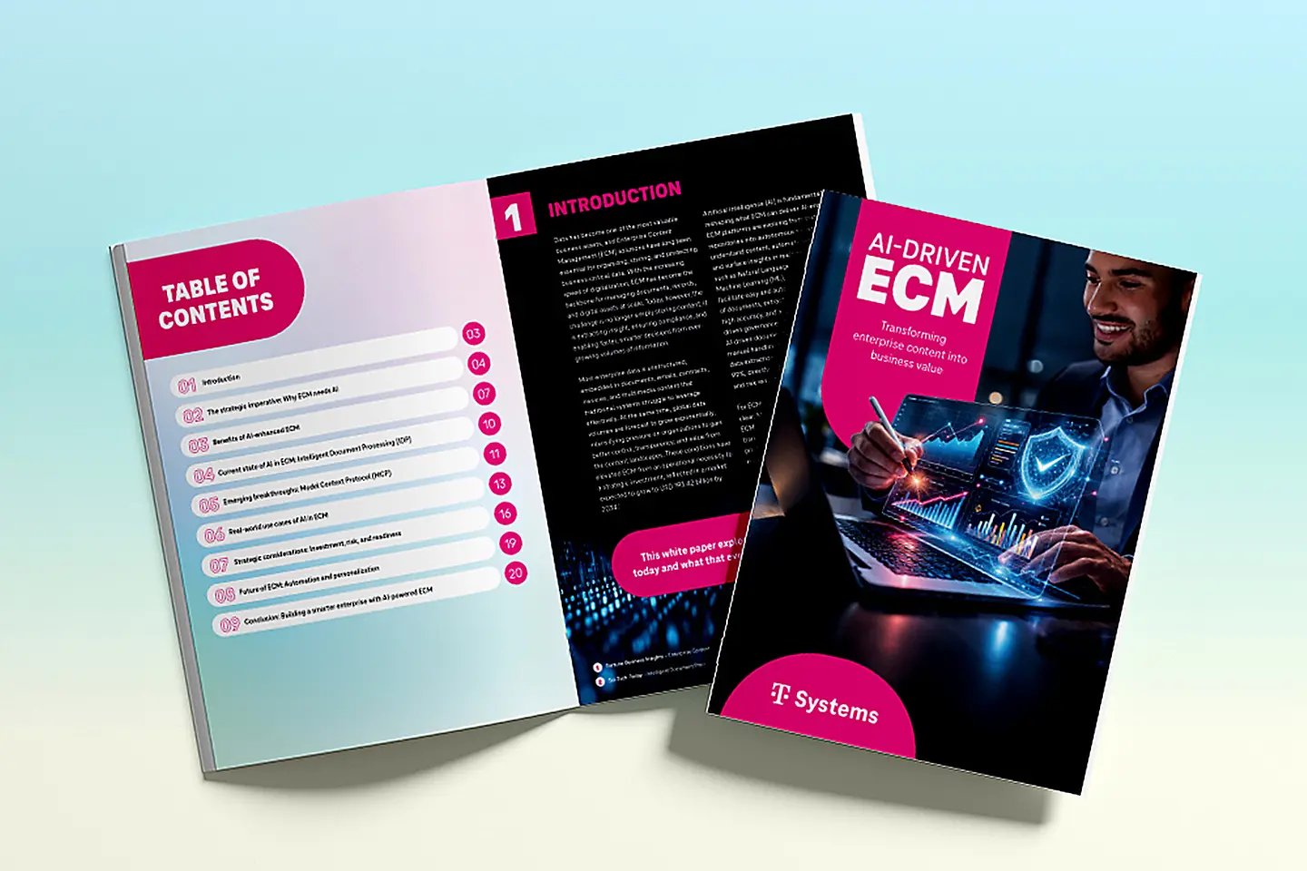 Mockup image of the white paper AI-driven ECM