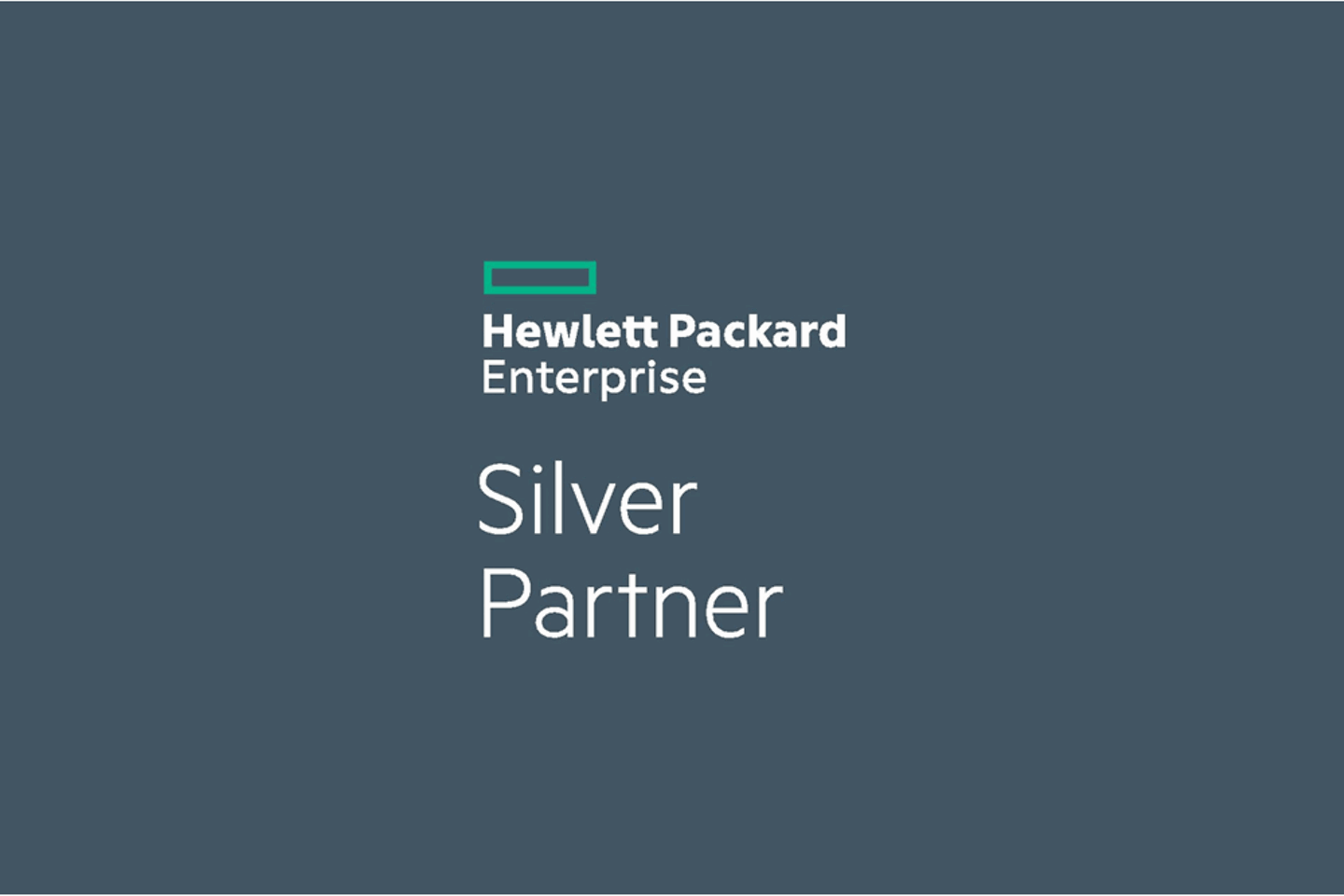 Hewlett Packard Enterprise logo and Silver Partner beneath it