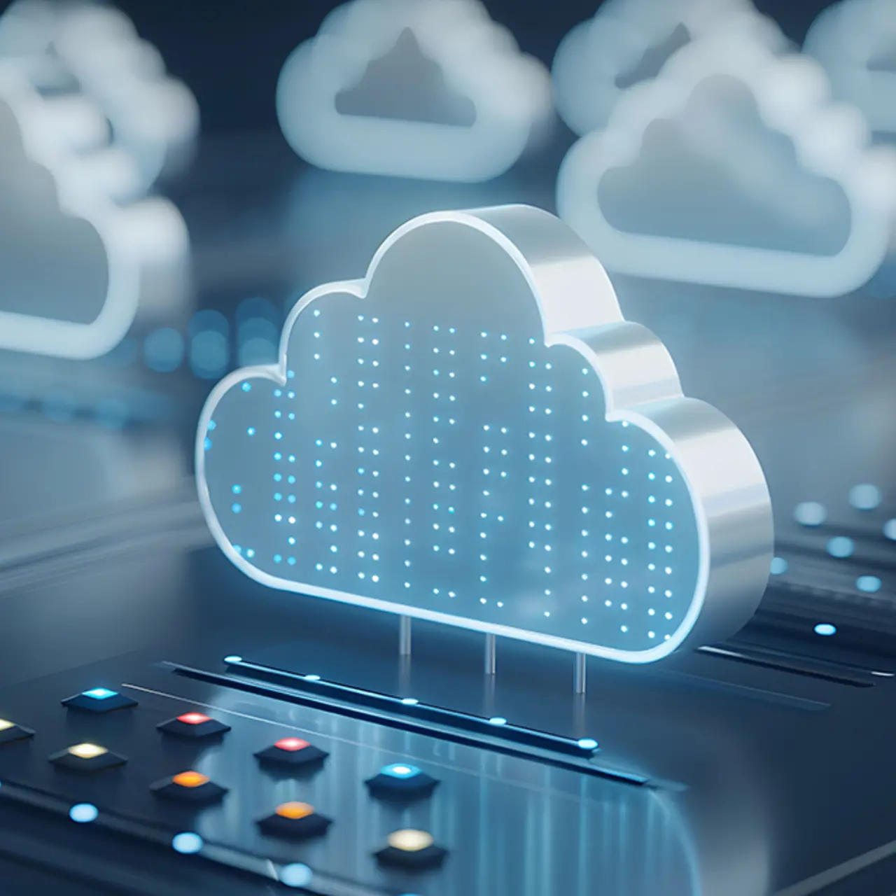 Image générée par lIA - Représentation virtuelle d'un cloud.