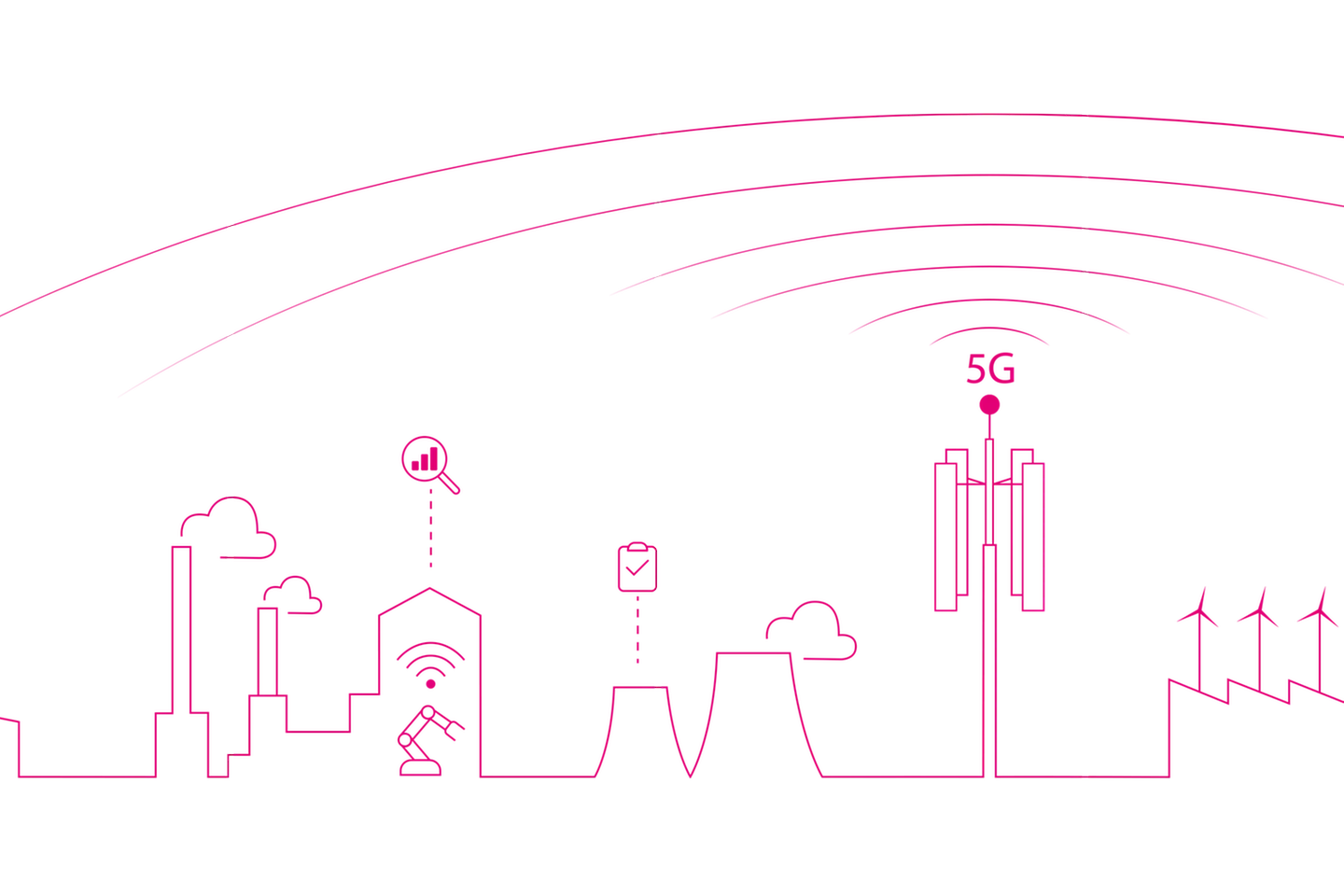 Smart Industry, magenta getekend overzicht slimme industrie
