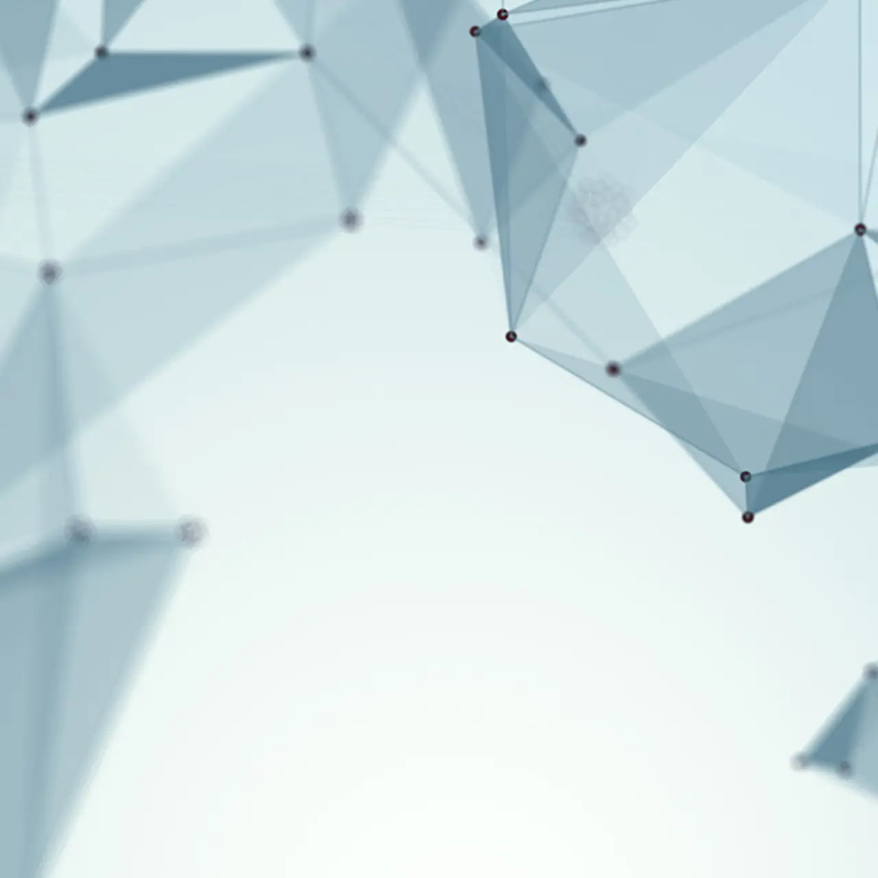 Representación gráfica de formas abstractas enmarcadas por líneas y puntos