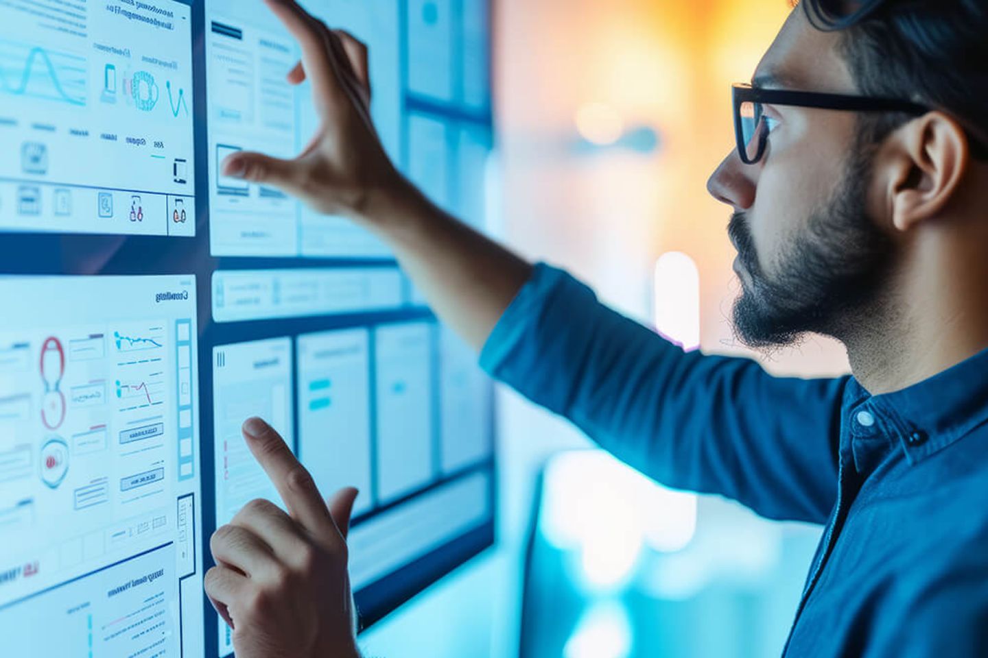 Un diseñador de UX trabaja en un portal web para mejorar la experiencia del cliente