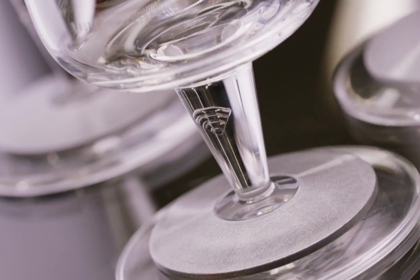  Base de un vaso de cristal