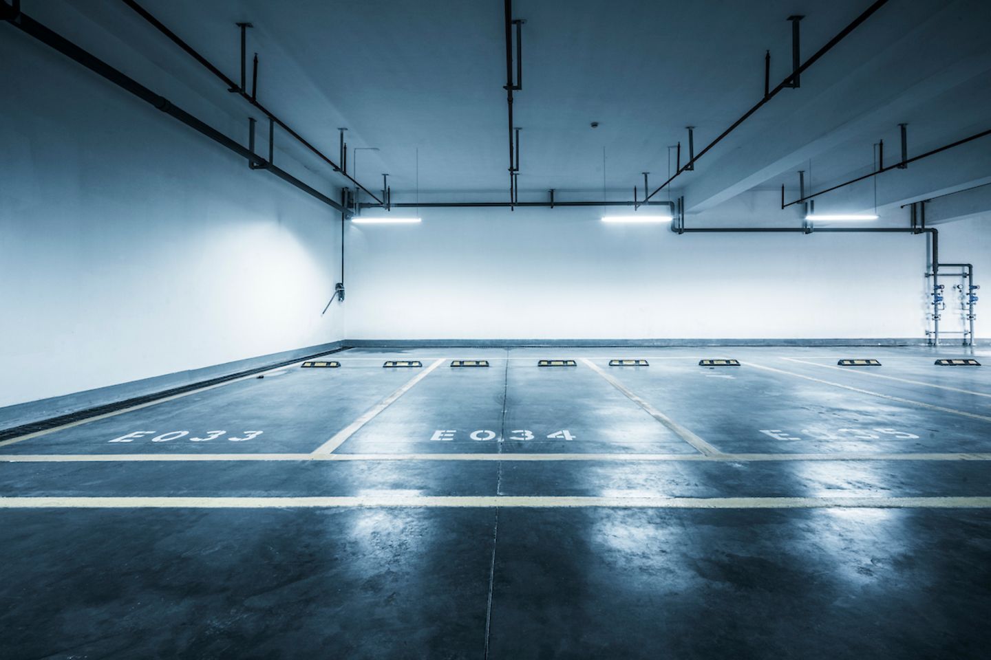 An empty parking garage