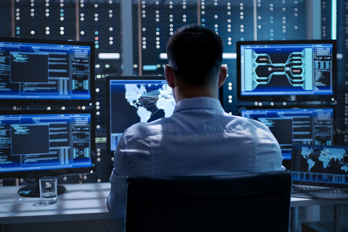 System Security Specialist Working at System Control Centre 