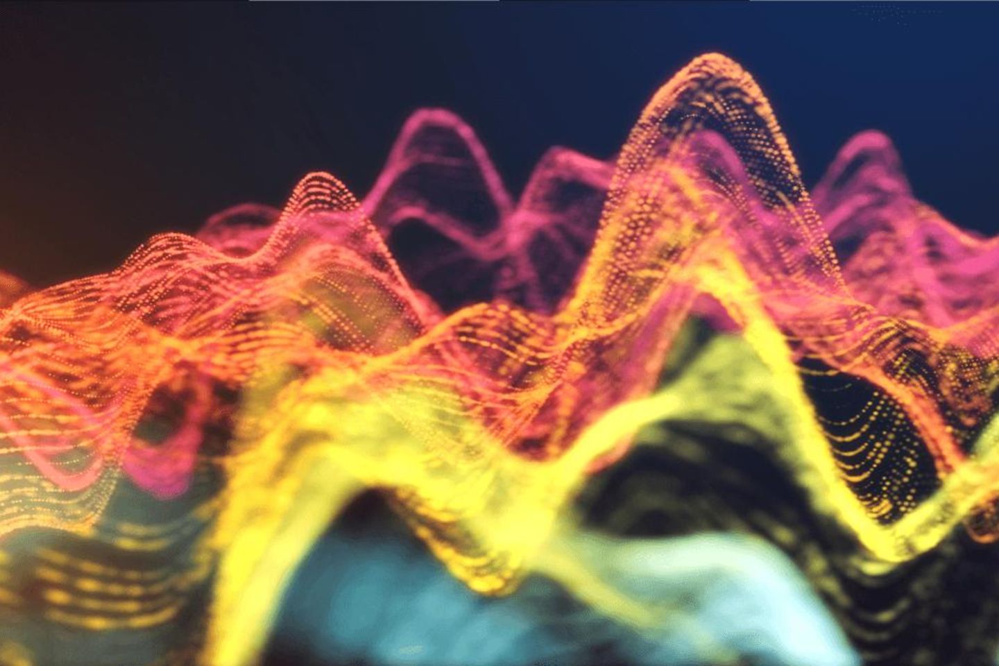 abstract yellow and orange waveform