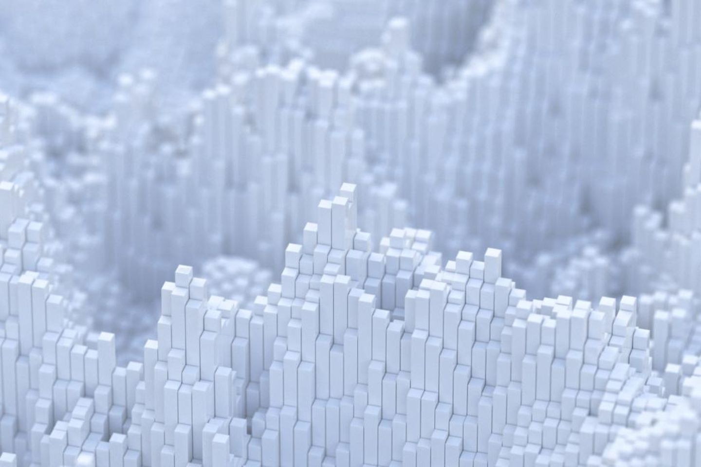 Visualisation abstraite 3D en filigrane blanc