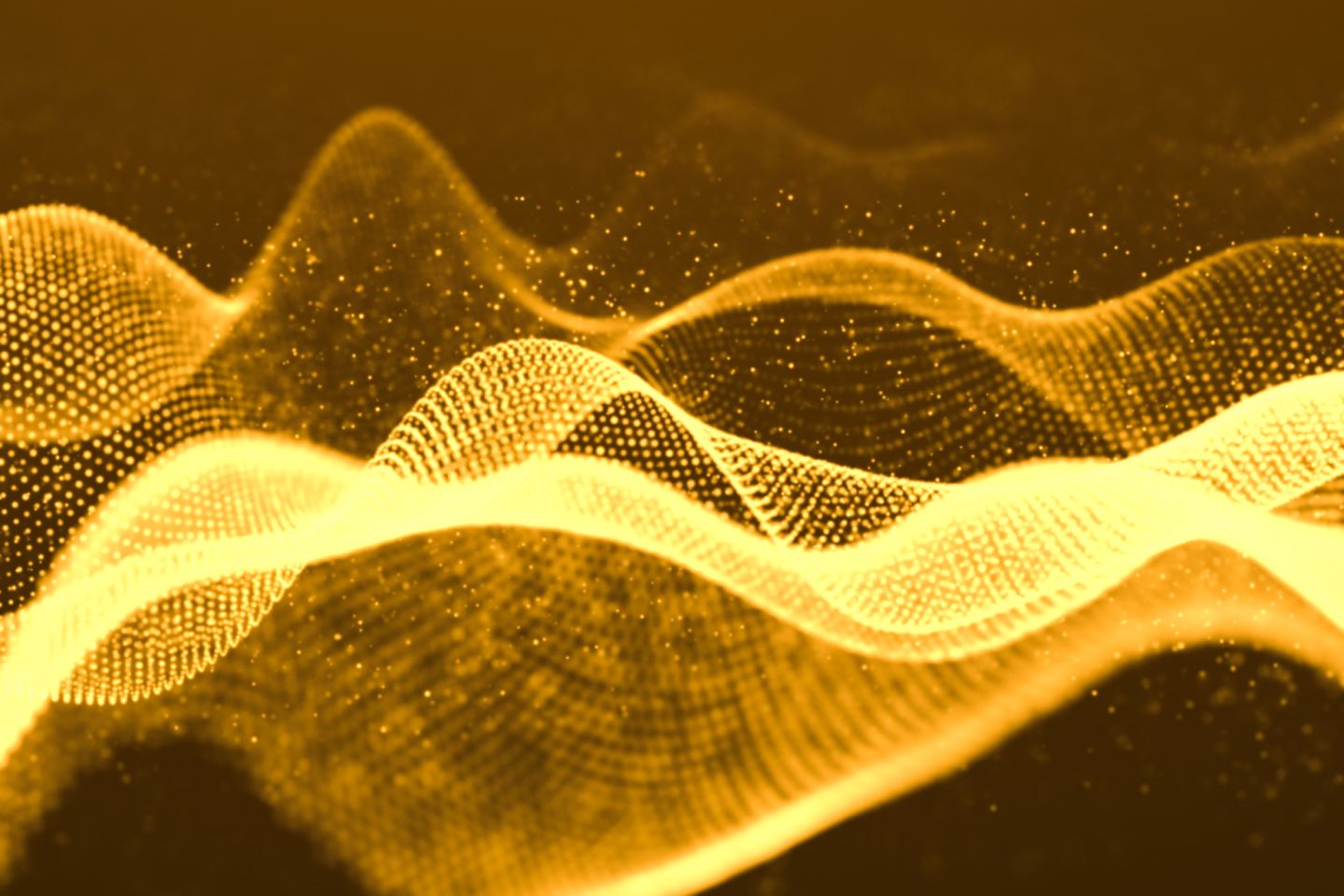 Wavy lines in a net structure in yellow and orange