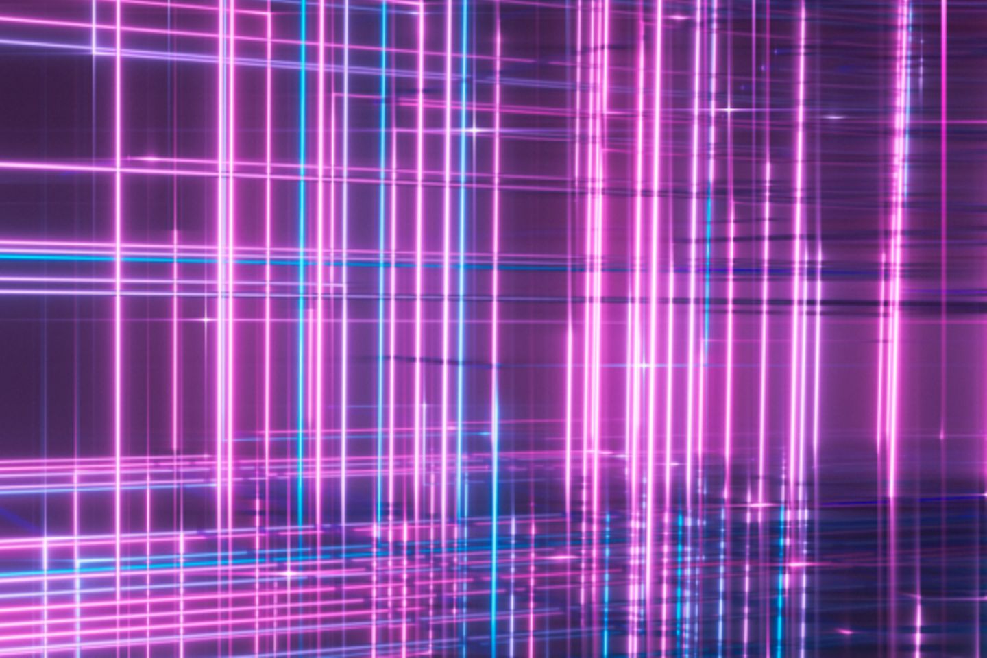 Colorful lines in purple and blue creating squares 