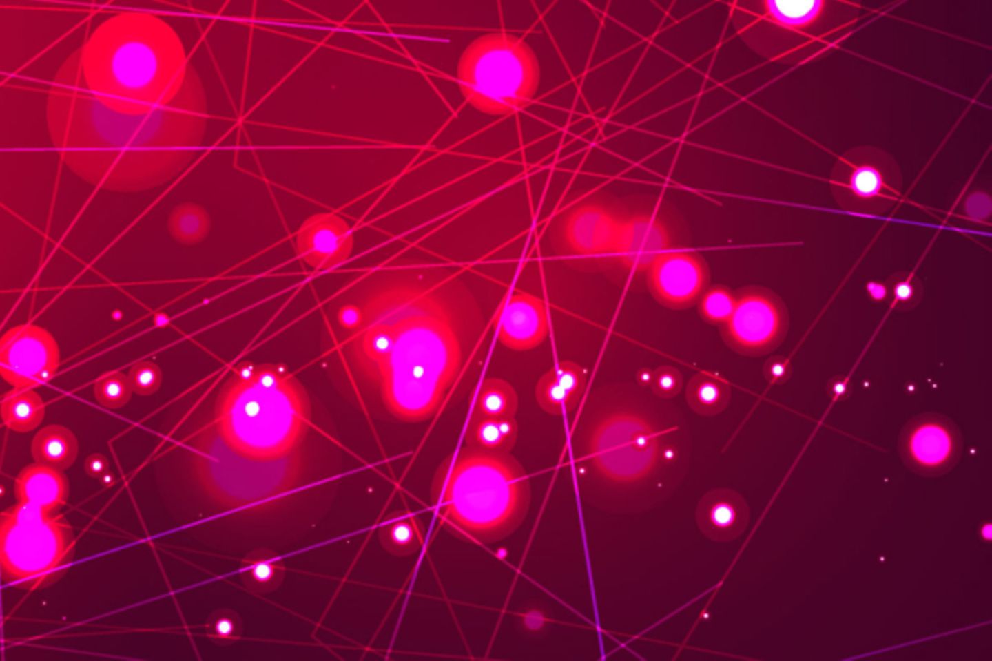 Pinke, rote und lilafarbene Netzwerk-Struktur mit pinken Punkten
