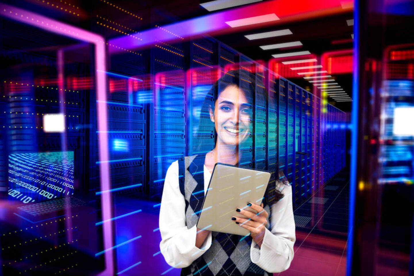 IT-ingenieur in datacenter