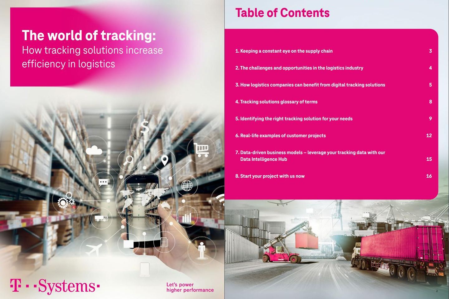 Cover and following page as a screenshot of the white paper “The world of tracking”