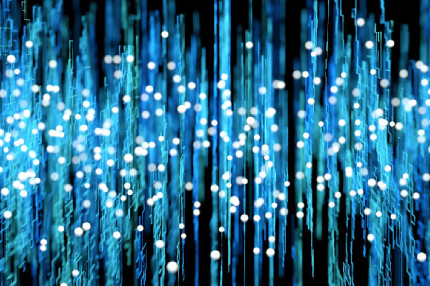 Audio frequency made up of dots and blue lines