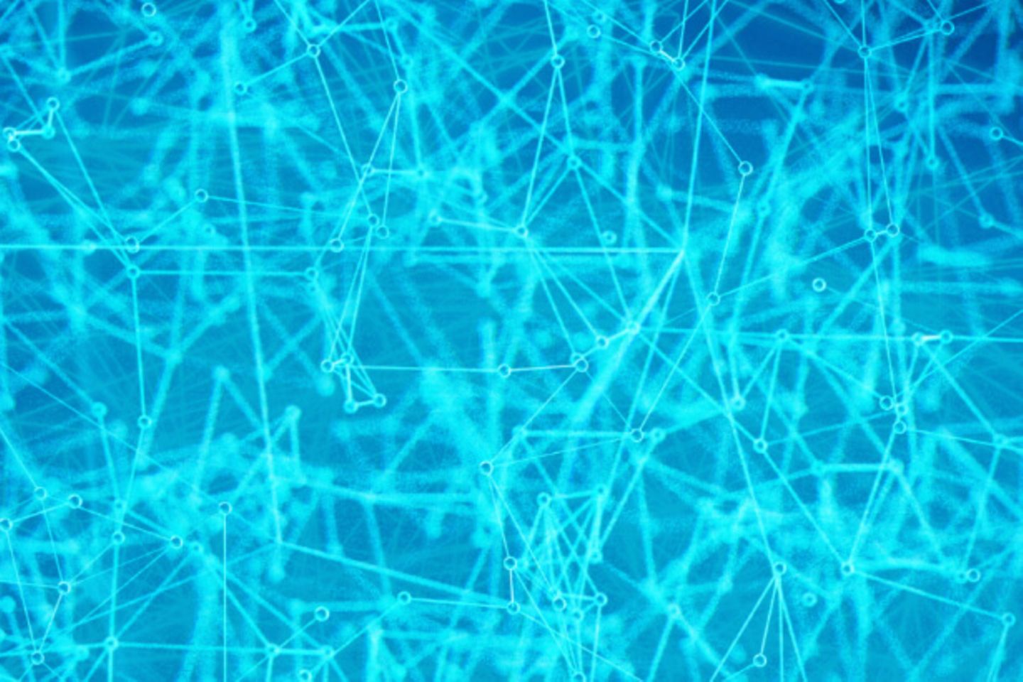Hellblaue Netzstruktur auf dunkelblauem Hintergrund